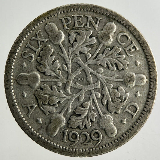 1929 George V Sixpence Silver Coin | Collectable Grade