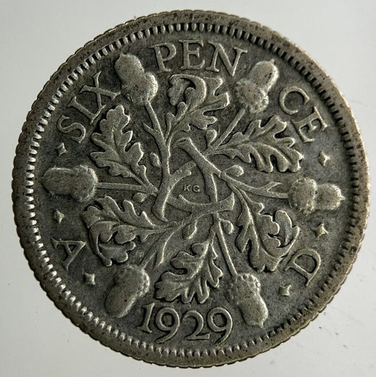 1929 George V Sixpence Silver Coin | Collectable Grade