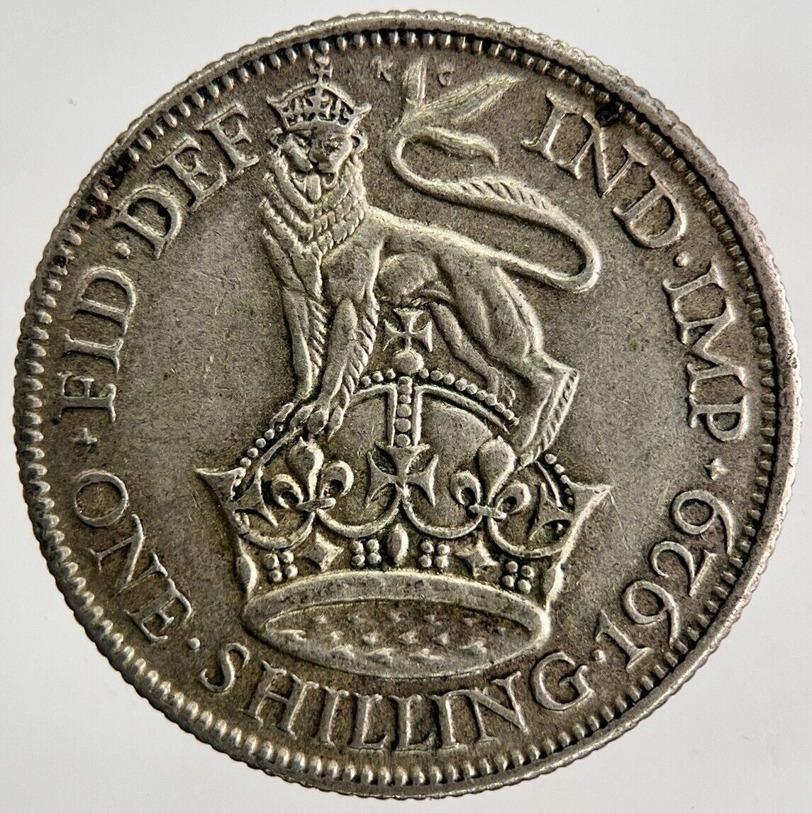 1929 George V Shilling Silver Coin | Very High Grade