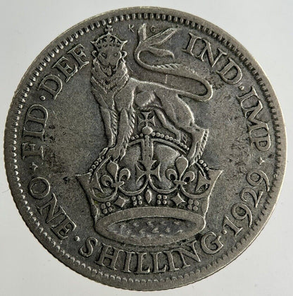 1929 George V Shilling Silver Coin | Collectable Grade