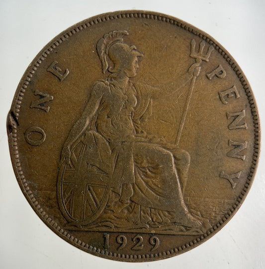 1929 George V One Penny Coin | Fine Collectable Grade