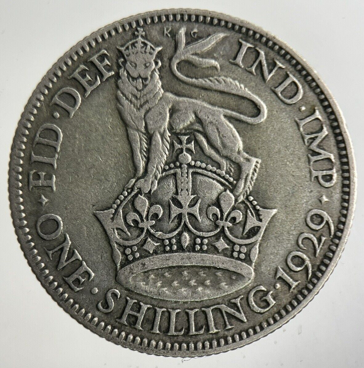 1929 George V Shilling Silver Coin | Fine Collectable Grade