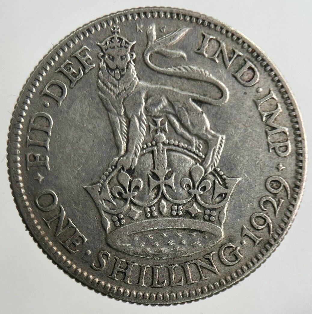 1929 George V Shilling Silver Coin | Fine Collectable Grade