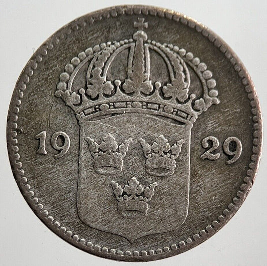 1929 Sweden 10 Ore Silver Coin | Collectable Grade | a7829