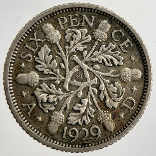 1929 George V Sixpence Silver Coin | Very High Grade | a8565