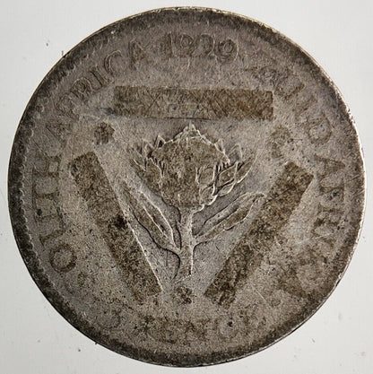 1929 South Africa Threepence Silver Coin | Fair Grade | a6565