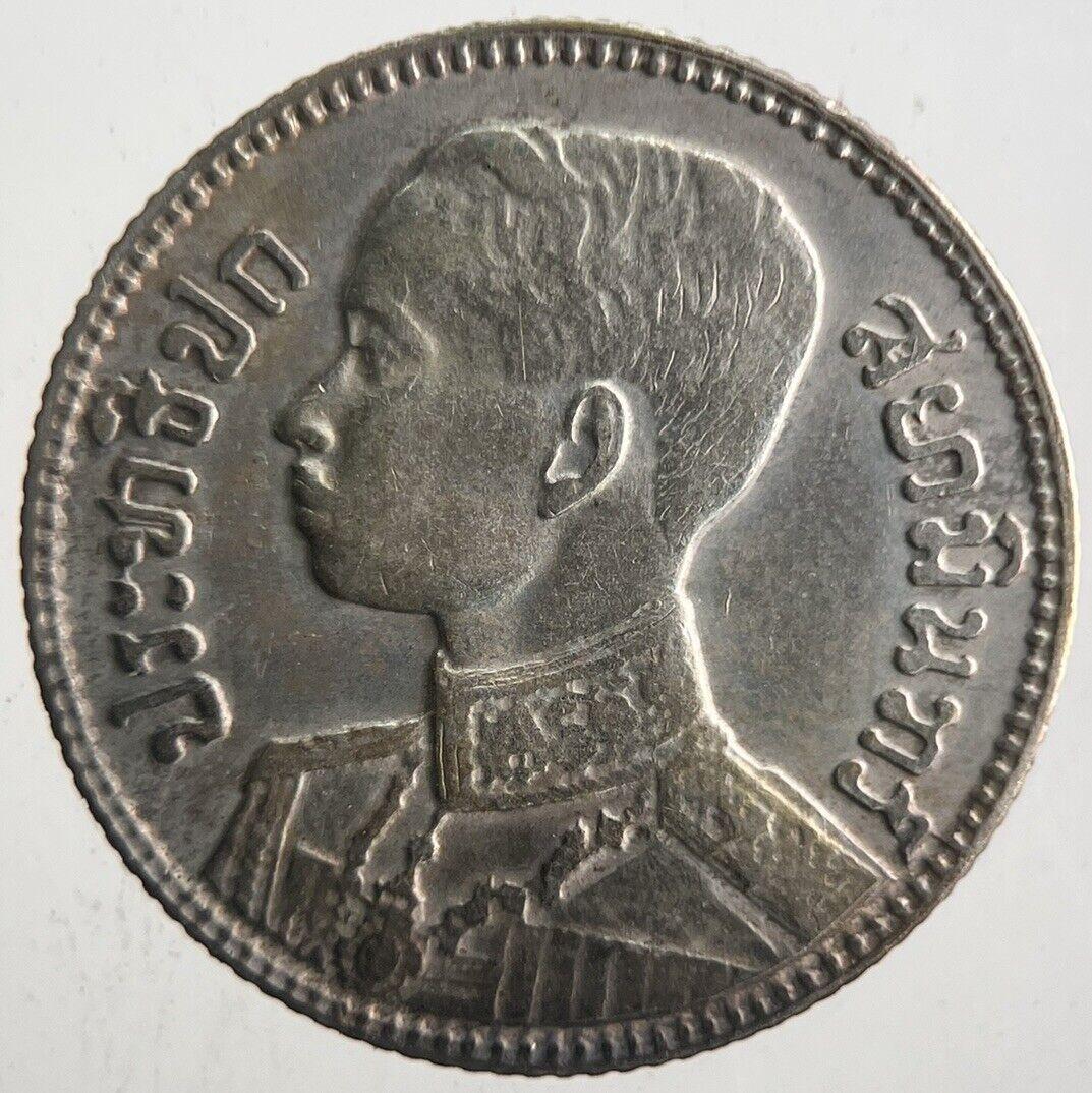 1929 Thailand Thai 25 Satang Rama VII Silver Coin | Very High Grade