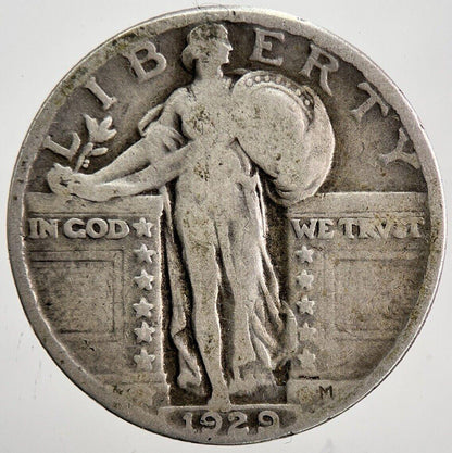 1929 US USA Standing Liberty Quarter Silver Coin | Collectable Grade | a6029