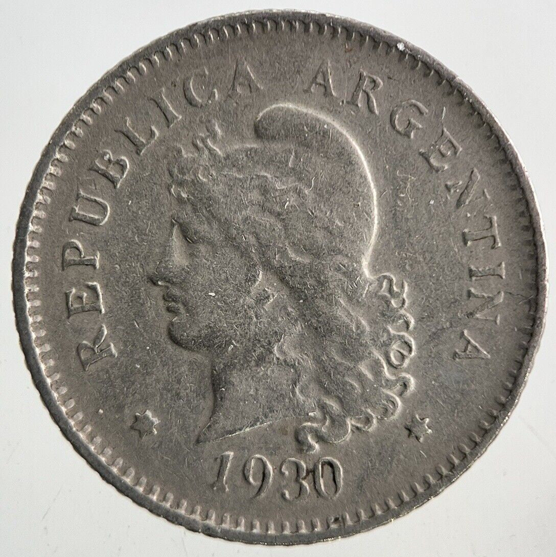 1930 Argentina 10 Centavos Coin | Fine Collectable Grade