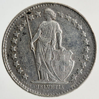 1929 Switzerland Swiss 1/2 Half Franc Silver Coin | Fine Collectable Grade