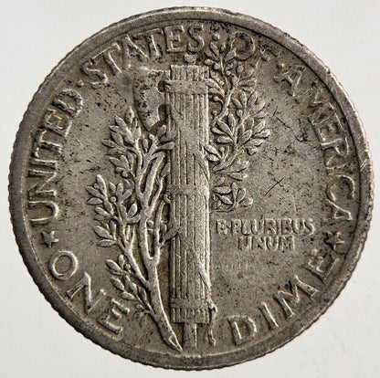 1929 US USA Mercury One Dime Silver Coin | Fine Collectable Grade