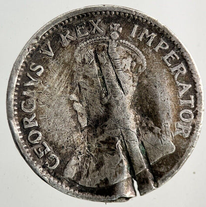 1929 South Africa Threepence Silver Coin | Fair Grade