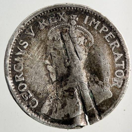 1929 South Africa Threepence Silver Coin | Fair Grade