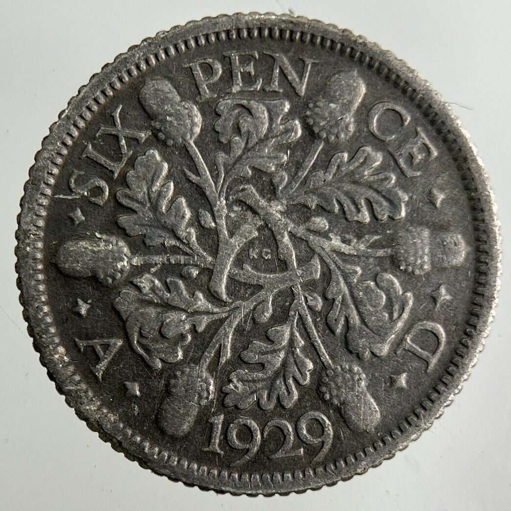 1929 George V Sixpence Silver Coin | Fine Collectable Grade