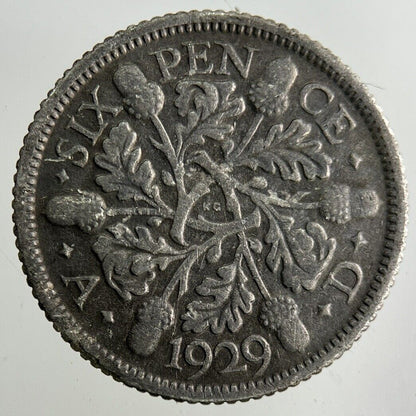 1929 George V Sixpence Silver Coin | Fine Collectable Grade