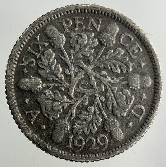 1929 George V Sixpence Silver Coin | Fine Collectable Grade