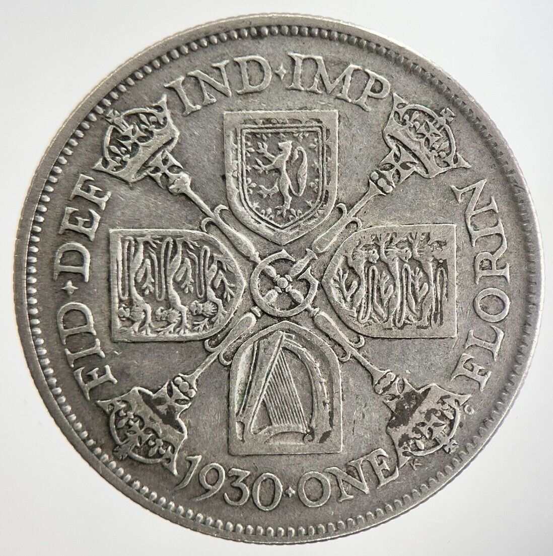 1930 George V Florin Silver Coin | Fine Collectable Grade
