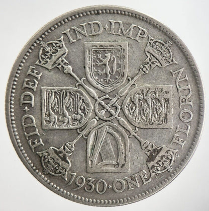 1930 George V Florin Silver Coin | Fine Collectable Grade