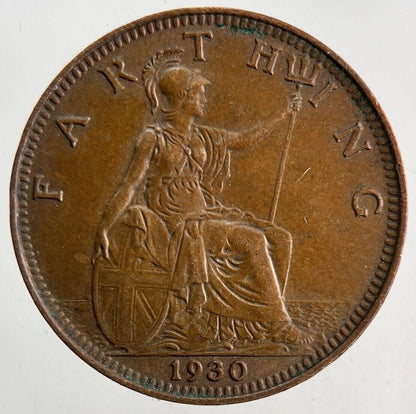 1930 George V Farthing Coin | Very High Grade