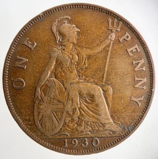 1930 George V One Penny Coin | Fine Collectable Grade