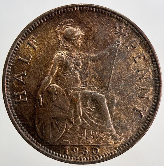 1930 George V Half-Penny Coin | Very High Grade