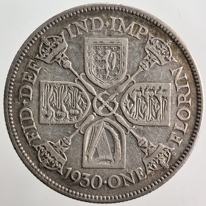 1930 George V Florin Silver Coin | Fine Collectable Grade