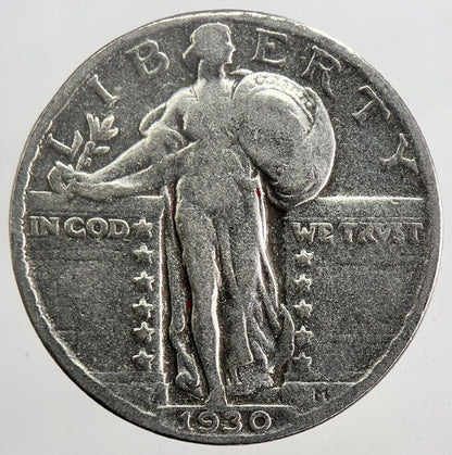 1930 US USA Standing Liberty Quarter Silver Coin | Collectable Grade | a5869