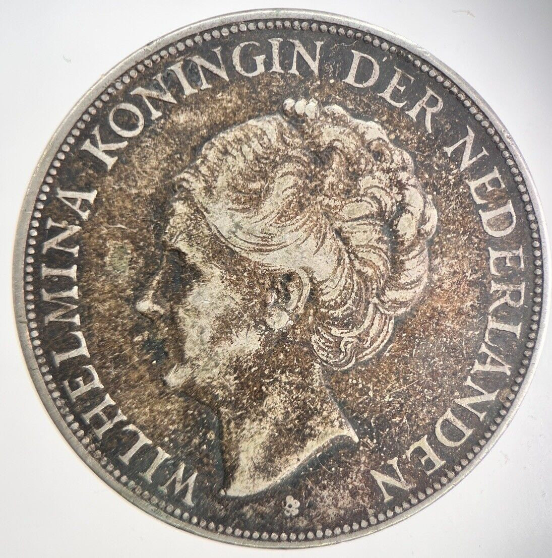 1930 Netherlands 2 1/2 Gulden Silver Coin | Fine Collectable Grade | a2817