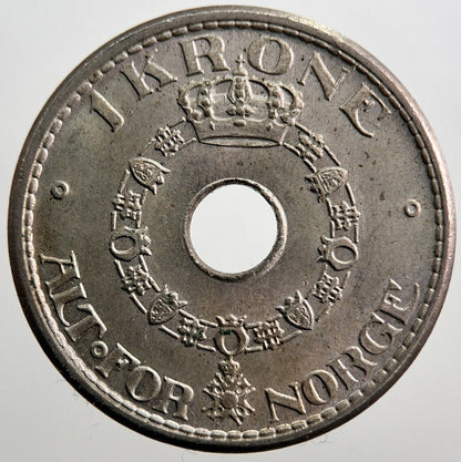 1930 Norway 1 One Krone Coin | Fine Collectable Grade | a7199