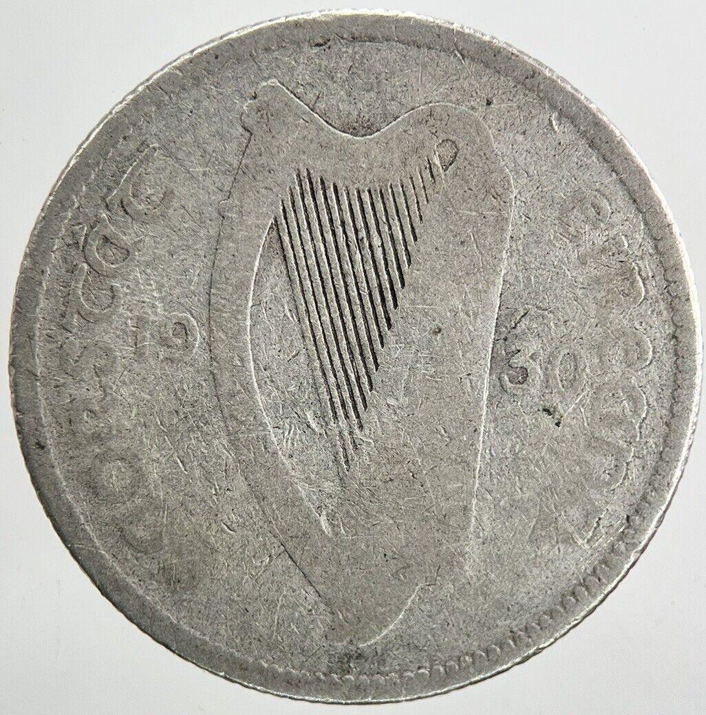 1930 Irish Shilling Silver Coin | Collectable Grade