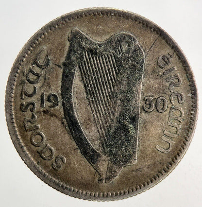 1930 Irish Shilling Silver Coin | Collectable Grade