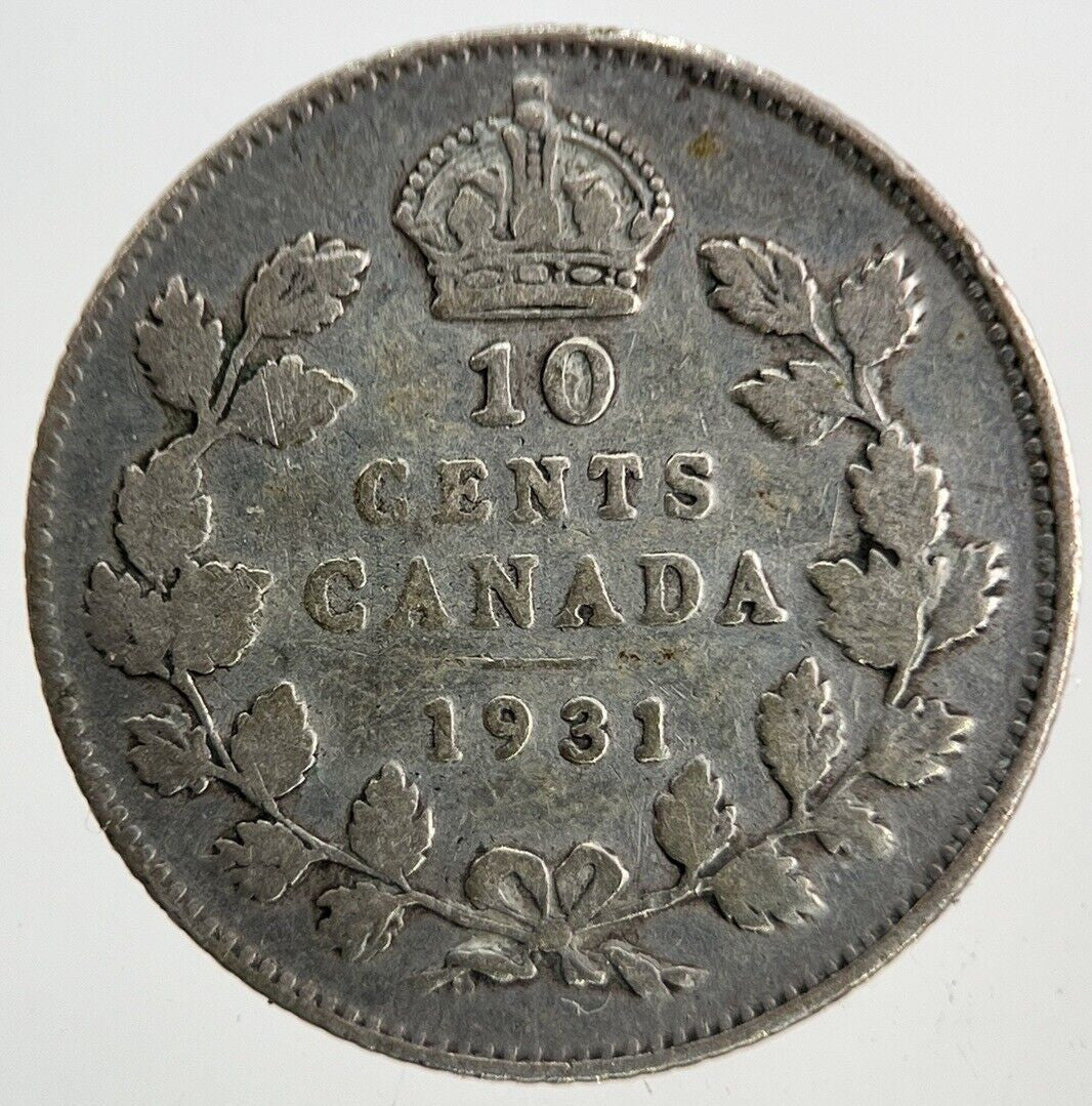 1931 Canada 10 Cents Silver Coin | Collectable Grade