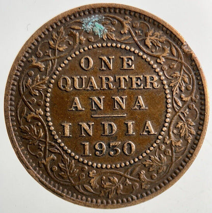 1930 India Quarter Anna Coin | Fine Collectable Grade