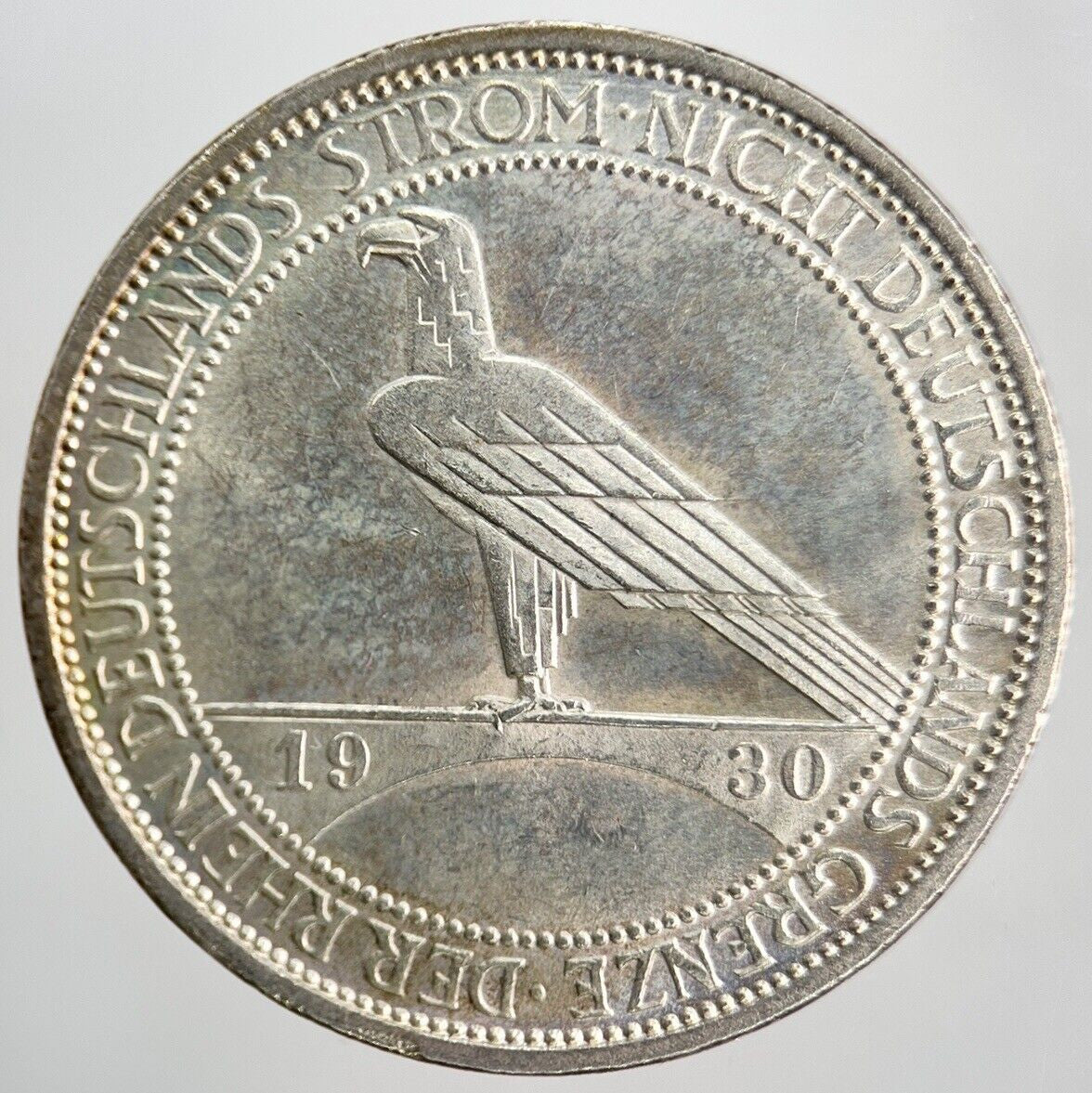 1930-A Weimar Rhineland Liberation 3 Mark | Germany Silver Coin | Fine Grade