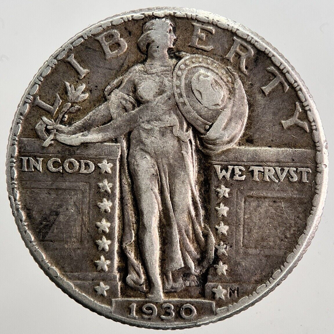 1930 US USA Standing Liberty Quarter Silver Coin | Very High Grade | a5310