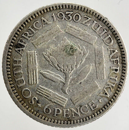 1930 South Africa Sixpence Silver Coin | Collectable Grade