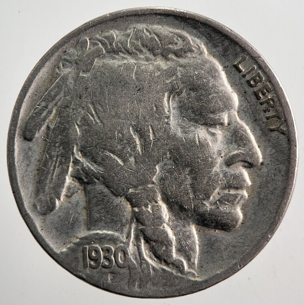 1930 US USA Indian Head Buffalo Nickel Coin | Fine Collectable Grade