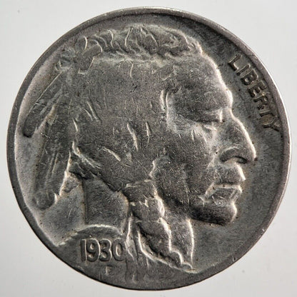 1930 US USA Indian Head Buffalo Nickel Coin | Fine Collectable Grade