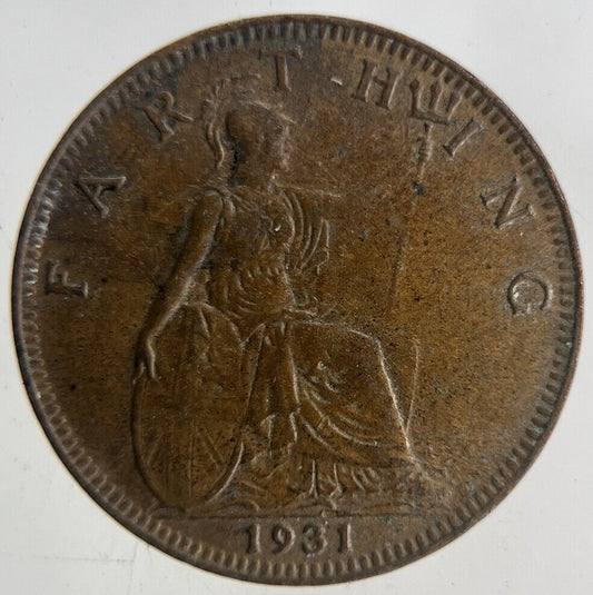 1931 George V Farthing Coin | Fine Collectable Grade