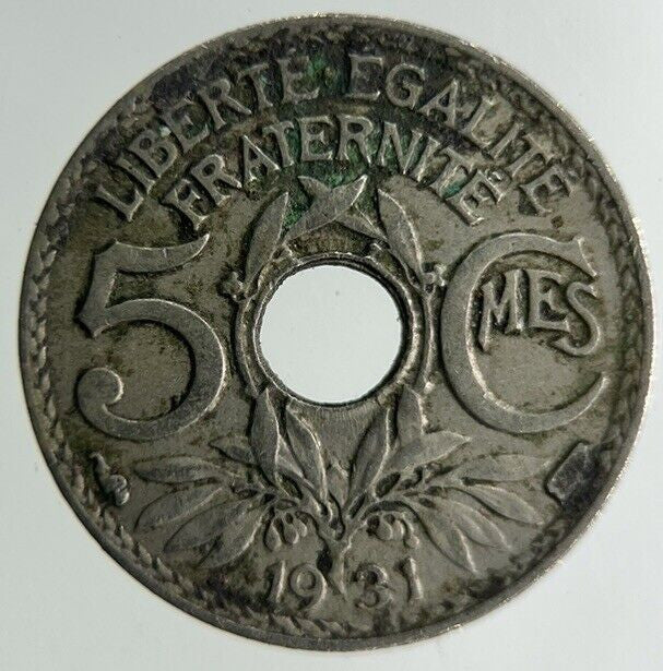 1931 France 5 Centimes Coin | Fine Collectable Grade