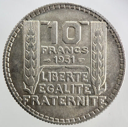 1931 France 10 Franc Silver Coin | Very High Grade
