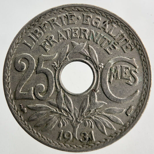 1931 France 25 Centimes Coin | Fine Collectable Grade