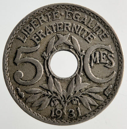 1931 France 5 Centimes Coin | Fine Collectable Grade