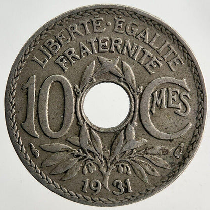 1931 France 10 Centimes Coin | Fine Collectable Grade