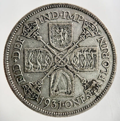 1931 George V Florin Silver Coin | Fine Collectable Grade
