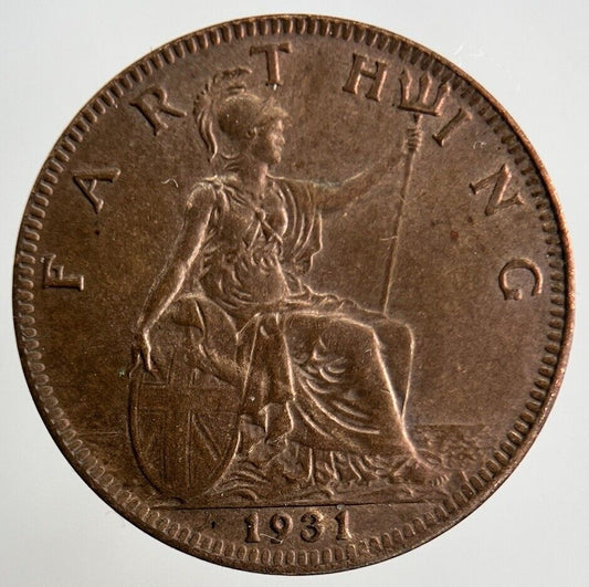 1931 George V Farthing Coin | UNC Uncirculated Grade