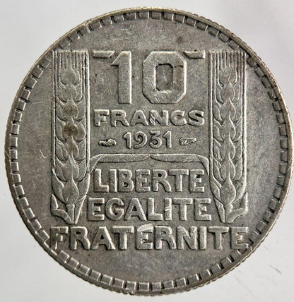 1931 France 10 Francs Silver Coin | Very High Grade