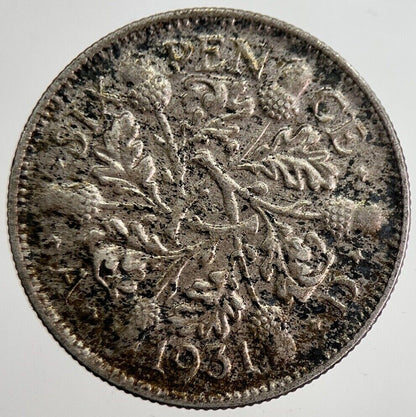 1931 George V Sixpence Silver Coin | Very High Grade | a8560