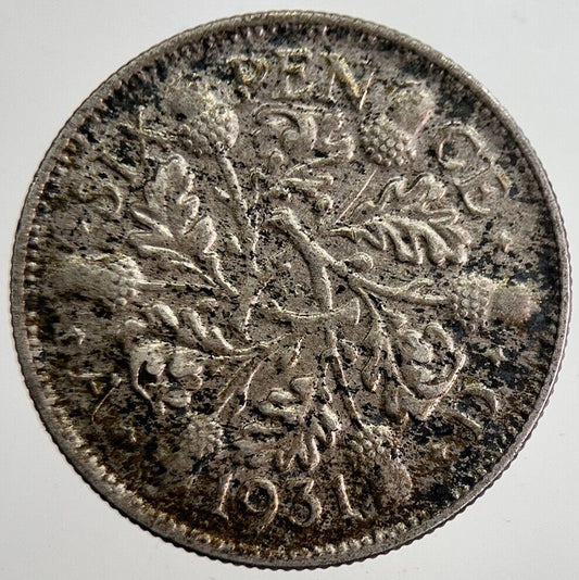 1931 George V Sixpence Silver Coin | Very High Grade | a8560