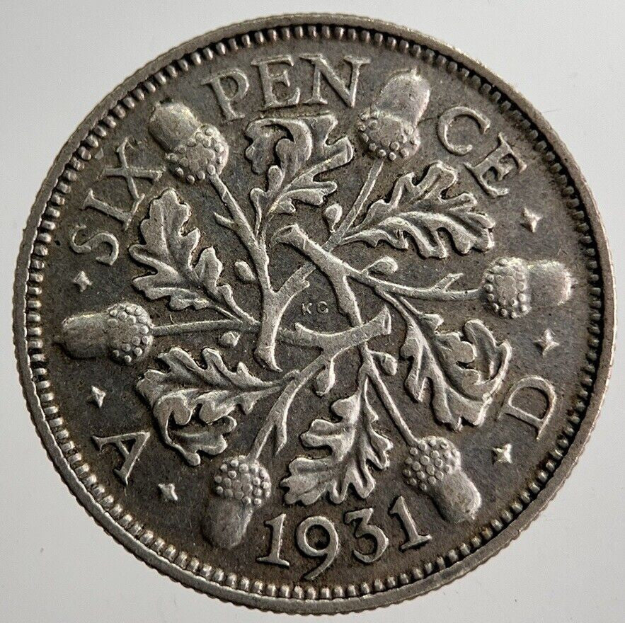 1931 George V Sixpence Silver Coin | Fine Collectable Grade | a8623